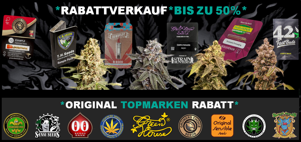 Große Marken-Marihuana-Samenbanken Rabattverkauf Kaufen Sie billige Cannabis-Weed-Sorten vom Originalzüchter